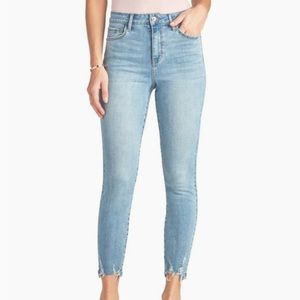Sam Edelman raw hem stiletto straight leg jeans